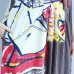 New prints Midi-length cotton dress casual cotton clothing Fine short sleeve o neck cotton dress