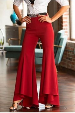 Women's High Waist Fashion Flare Pants  HE1603-02-02