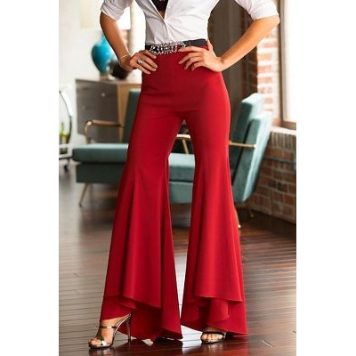 Women's High Waist Fashion Flare Pants HE1603-02-02 Women's High Waist Fashion Flare Pants HE1603-02-02