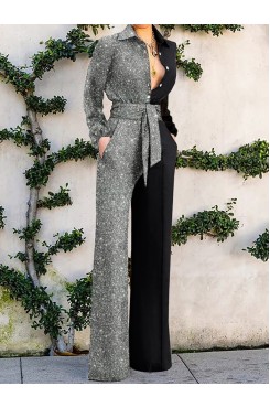Casual color blocking jumpsuit HF3101-03-01