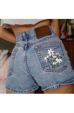 Tailored floral jeans HF2020-01-04