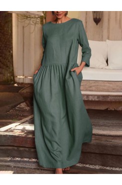 solid color temperament dress HF2208-04-03