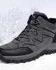 Men PU Leather Warm Lined Hiking Snow Outdoor Boots