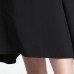 fine black linen shift dress casual linen maxi dress women V neck patchwork cotton dress